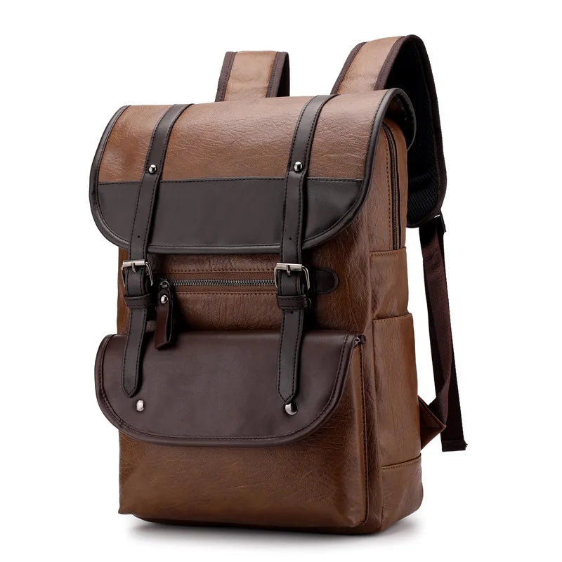Vintage Men Backpack For Teenage School Bags Male Large Capacity La...