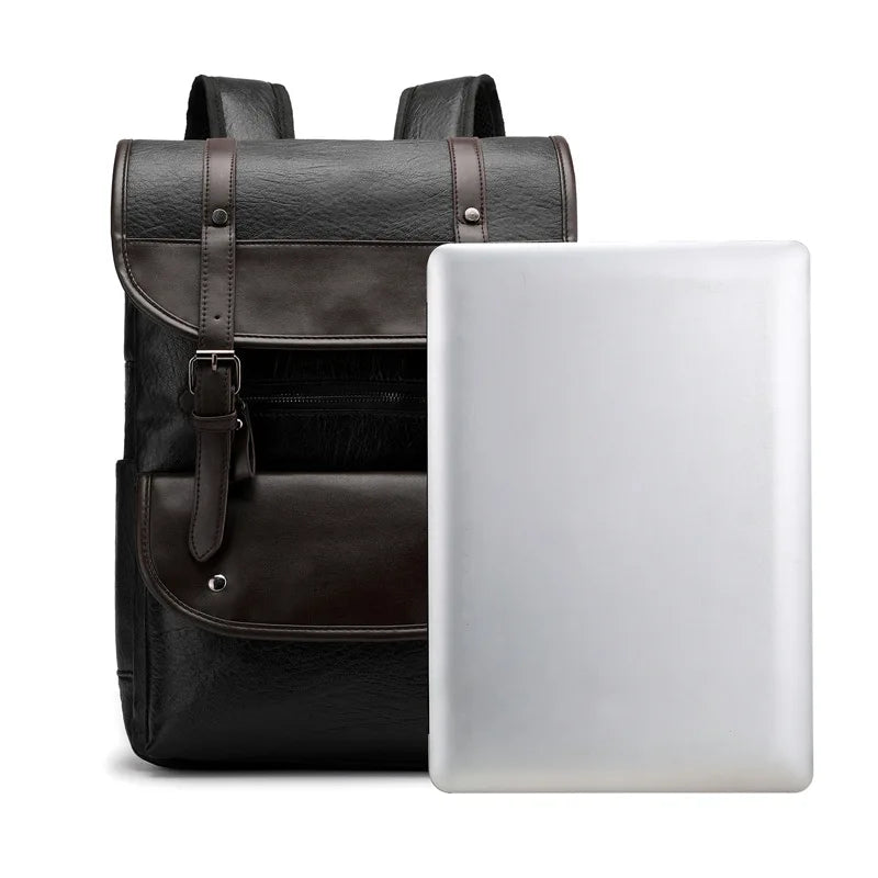 Vintage Men Backpack For Teenage School Bags Male Large Capacity La...