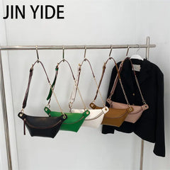 Women Leather Fanny Pack Waist Bag Female Chest Bags Belt Bag