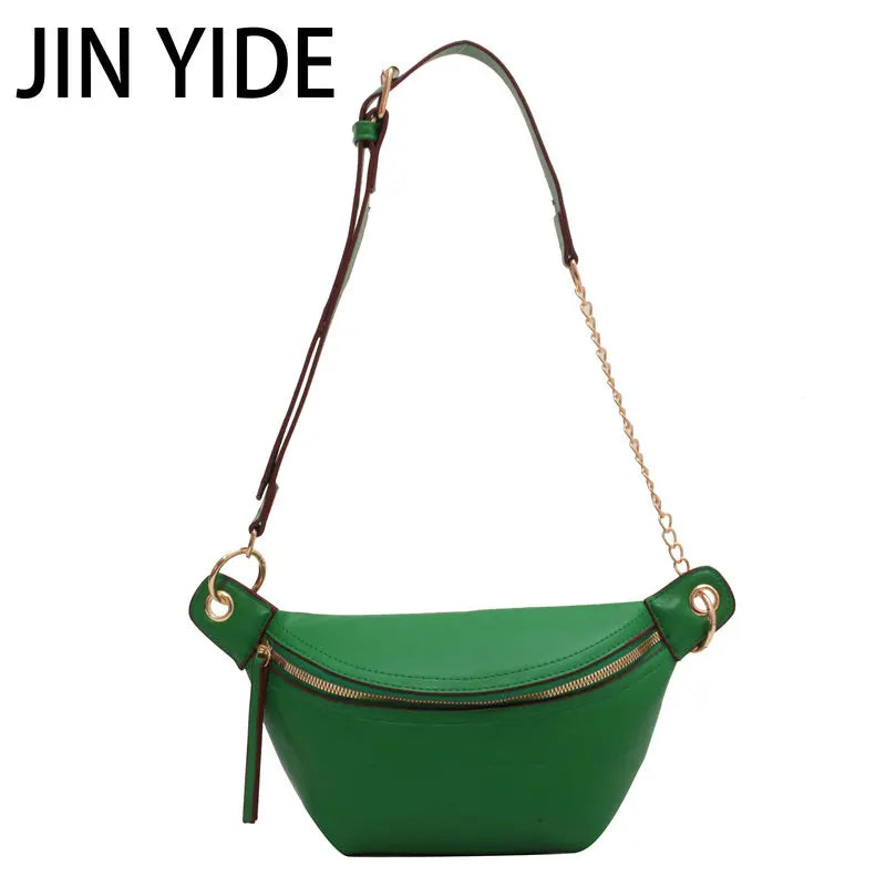 Women Leather Fanny Pack Waist Bag Female Chest Bags Belt Bag