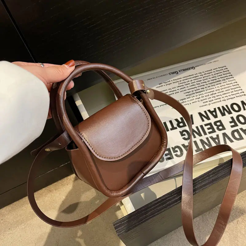 Women's Leather Shoulder Bag Crossbody Mini Square Handbag