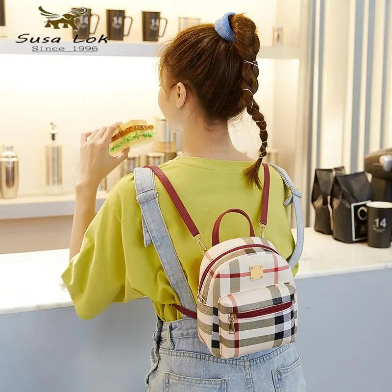 Women Backpack Book Bag Classic Printed Rucksack Female Shoulder Back Bag