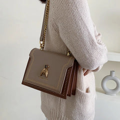 Retro Bee Shoulder Bag High Leather Crossbody