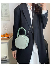 Women's Pu Leather Biscuit Shoulder Tote Bag