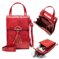 Women's Mini Crossbody Shoulder Bag Small Handbag Tote Leather Purse