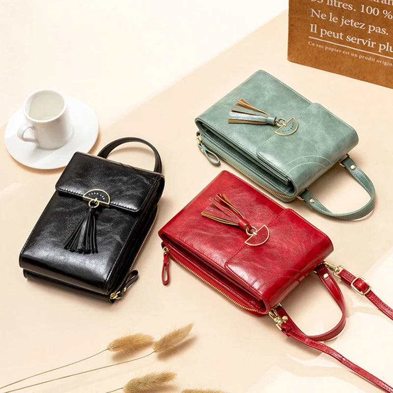 Women's Mini Crossbody Shoulder Bag Small Handbag Tote Leather Purse