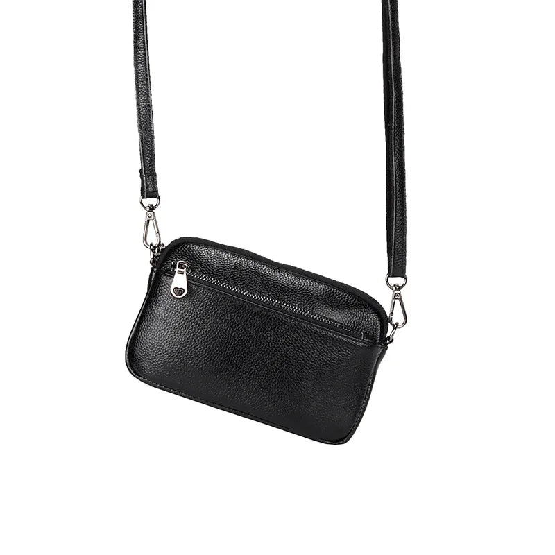 Leather Women's Clutch Bag Crossbody Shoulder Party Purse
