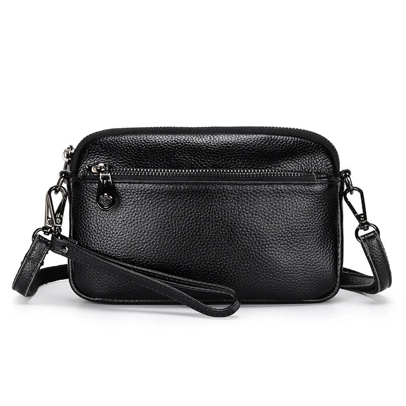 Leather Women's Clutch Bag Crossbody Shoulder Party Purse