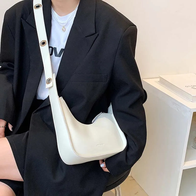 Leather Lemon Shoulder Bag Casual Satchel Wide Straps Handbag
