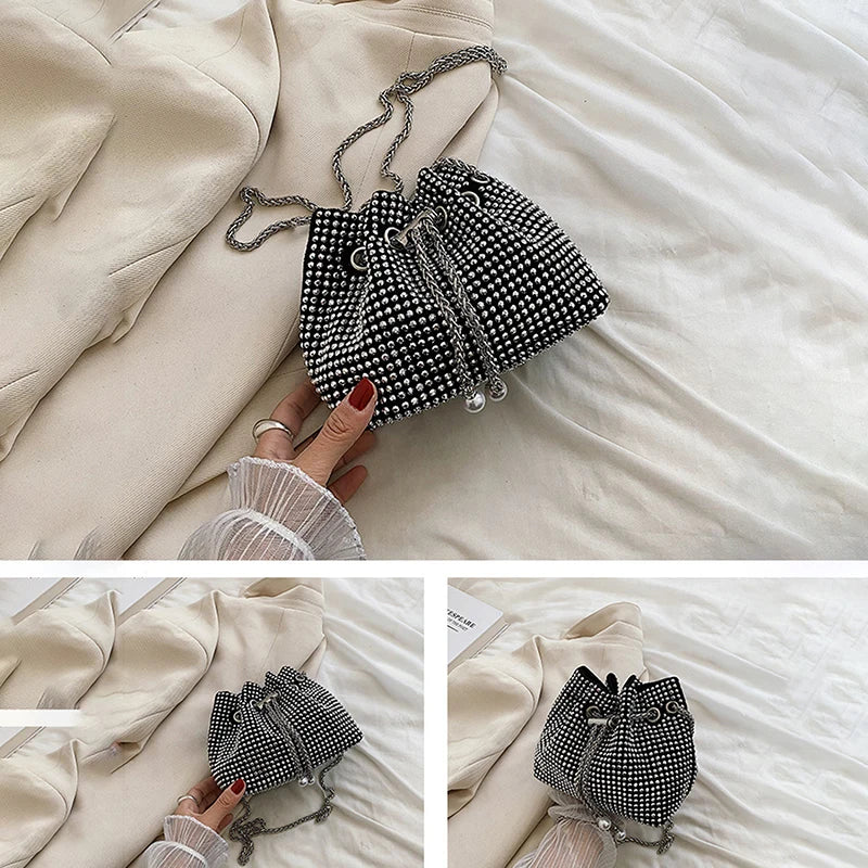 Rhinestones Evening Shoulder Crossbody Bag Clutch Diamonds Purse