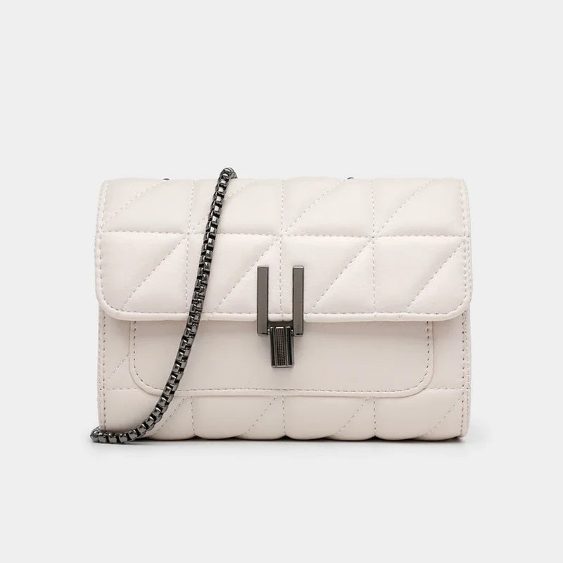 Leather Chain Crossbody Bag for Women Handbags Shoulder Bags