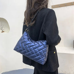 Trending Quilted Women Handbags High Capacity Nylon