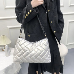 Trending Quilted Women Handbags High Capacity Nylon