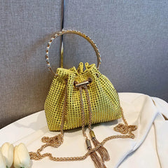 Diamond Bucket Bag Chains Messenger Bag 2023