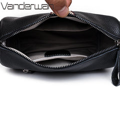 Cowhide Leather Crossbody Messenger Bag Retro Style Female Bolsos