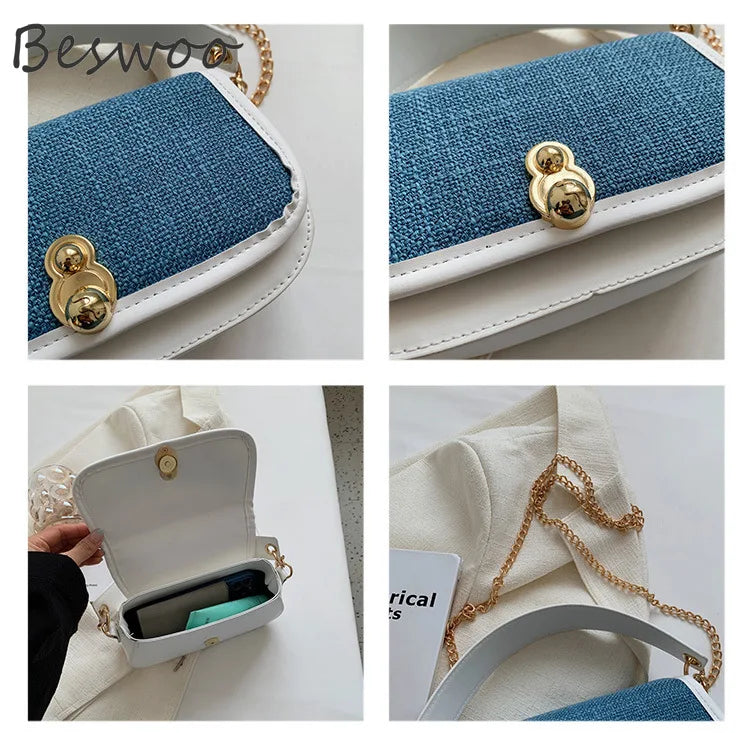 Chain Crossbody Shoulder Bag for Women Top-handle