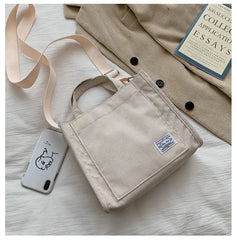 Corduroy Shoulder Bag Solid Buckle Messenger Small Square Bag