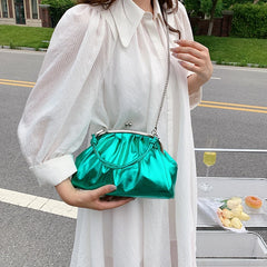 Women's Shell Evening Clutch Crossbody Bag Chain