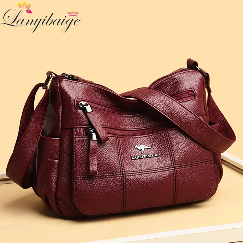 Retro Shoulder Bags High Leather Crossbody Bags for Women