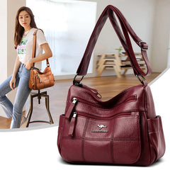 Retro Shoulder Bags High Leather Crossbody Bags for Women