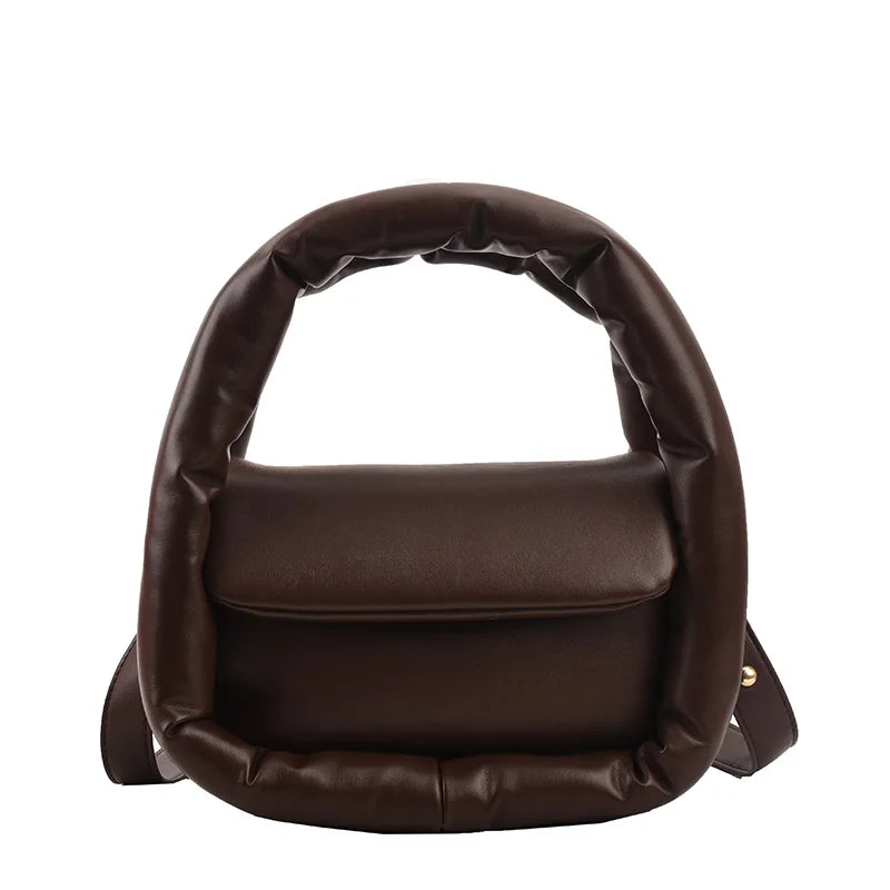 PU Leather Crossbody Bag with Short Handle for Women