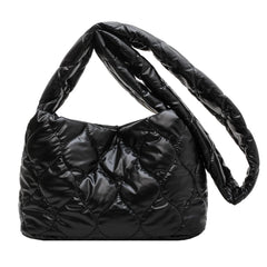 Quilted Padded Women Shoulder Bag Winter Tote Crossbody Space Handbag