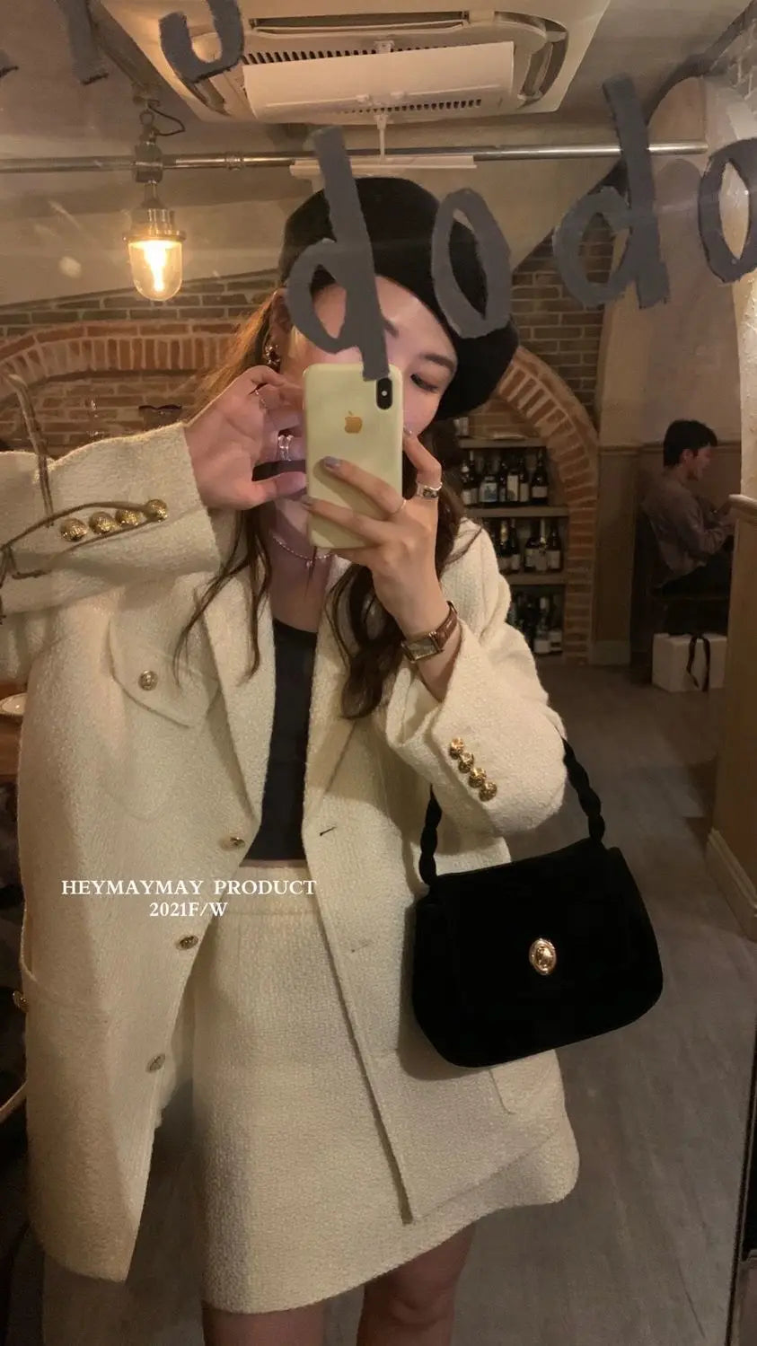 Matte Velvet Retro Small Shoulder Bag Vintage Solid Female Tote Underarm Bag
