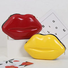 Lip Print Women's Shoulder Bag Zipper Messenger Handbag