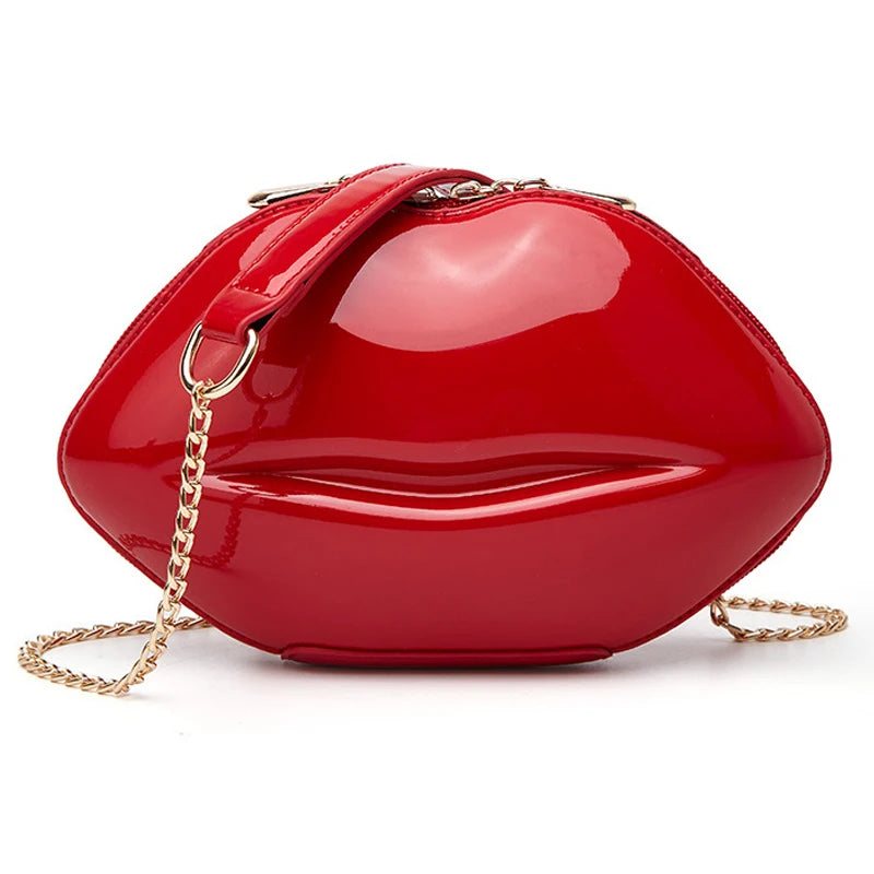 Lip Print Women's Shoulder Bag Zipper Messenger Handbag