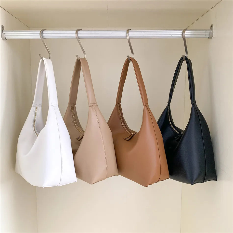 Women Soft Pu Leather Handbags Large Capacity Daily Casual Totes