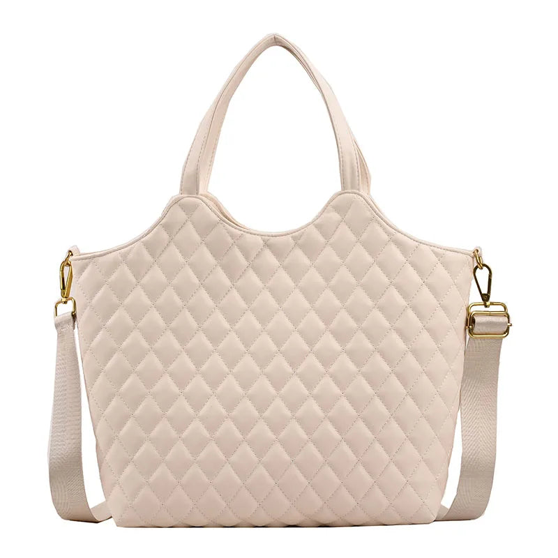 Women Plaid Totes Large Capacity Shoulder Bag Casual Handbags