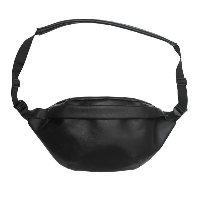 Women's Fanny Pack High PU Leather Waist Bag Casual Shoulder Chest Bags