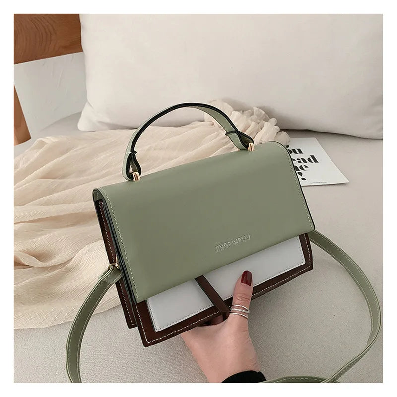 Women's Contrast Shoulder Bag Crossbody Bag