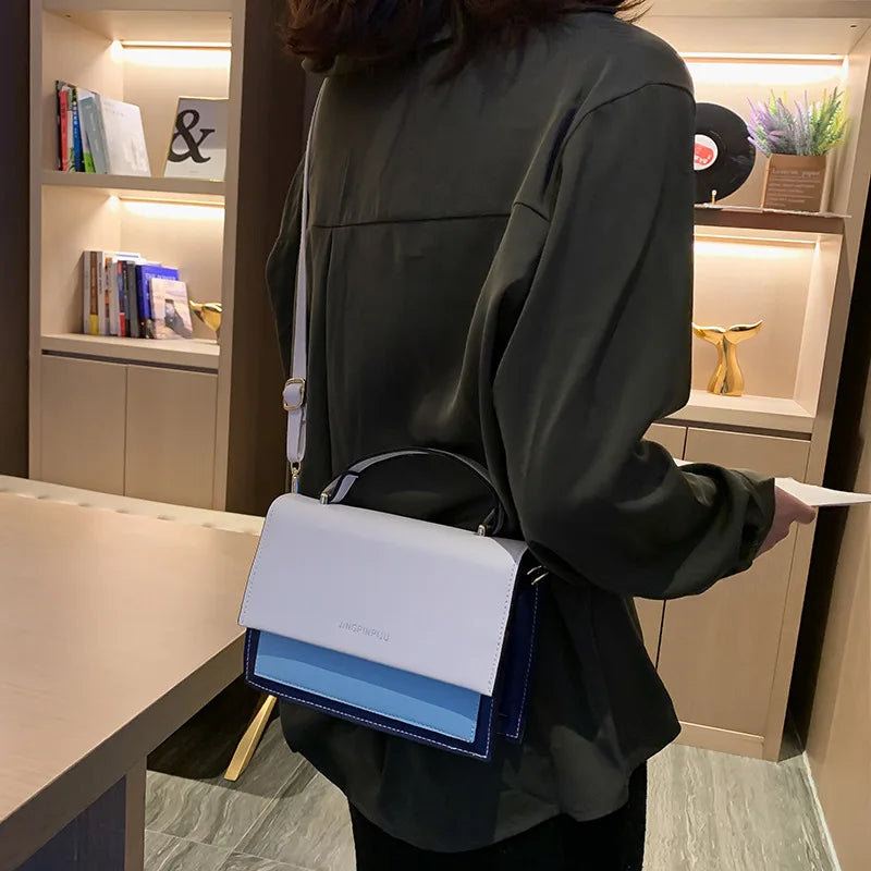 Women's Contrast Shoulder Bag Crossbody Bag