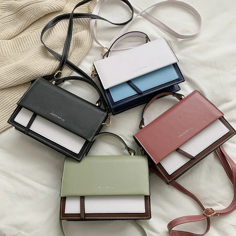 Women's Contrast Shoulder Bag Crossbody Bag