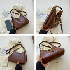 Women's PU Leather Shoulder Crossbody Bag Underarm Bag