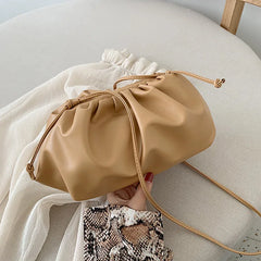 Women Clutch Bag Pleated Dumpling Shoulder Messenger Bag