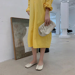 Women Clutch Bag Pleated Dumpling Shoulder Messenger Bag