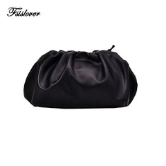 Women Clutch Bag Pleated Dumpling Shoulder Messenger Bag