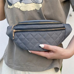 Women's Rhombus Belt Bag Crossbody Chest Purse