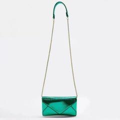 Vintage Shoulder Bag Thick Chain Messenger Bags Soft Flap Shoulder Crossbody Bag