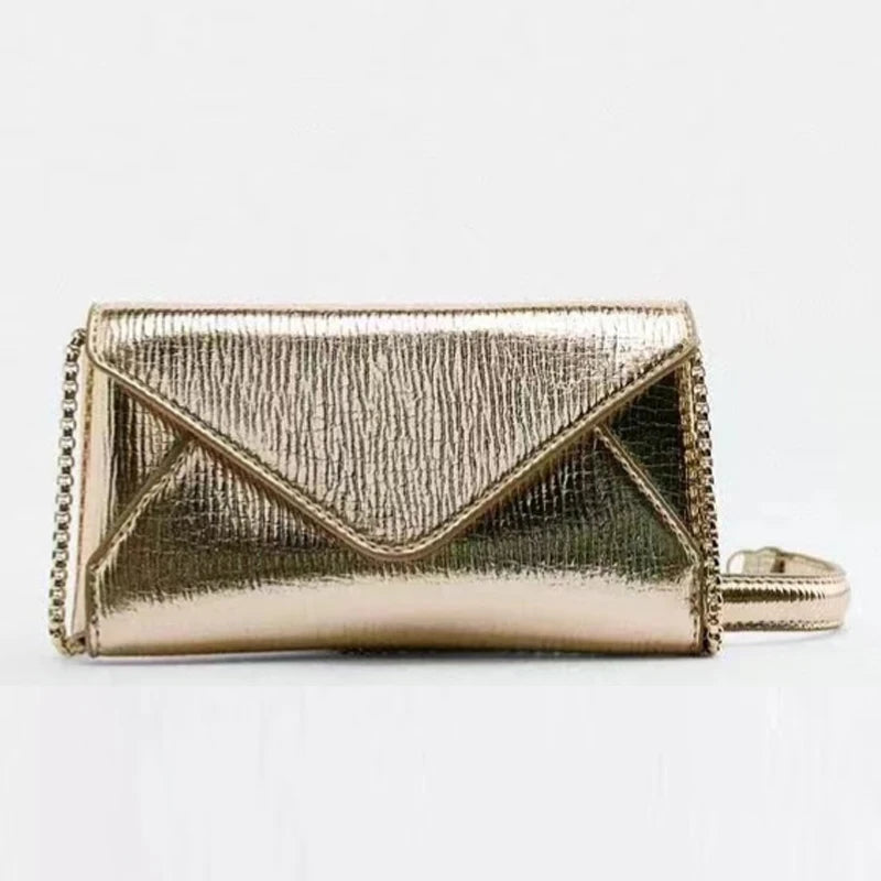Vintage Shoulder Bag Thick Chain Messenger Bags Soft Flap Shoulder Crossbody Bag
