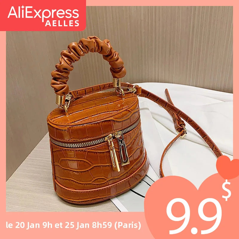 Stone Pattern Shoulder Bag for Women Crossbody Purse