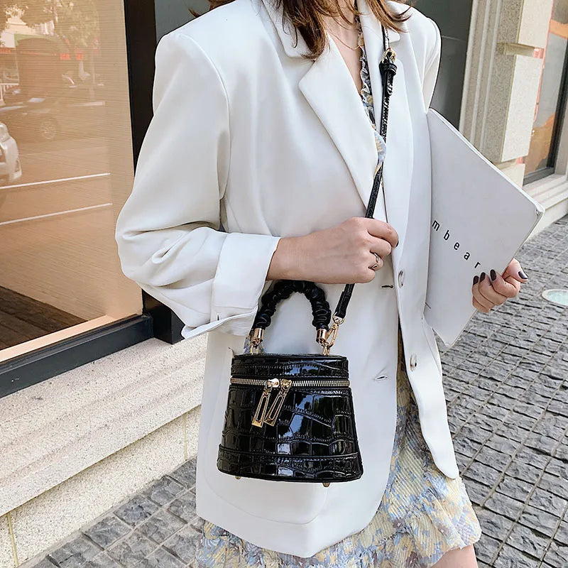 Stone Pattern Shoulder Bag for Women Crossbody Purse