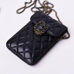 Leather Lambskin Quilting Chain Crossbody Shoulder Bag