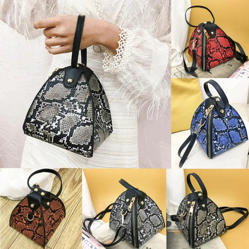 Leopard Print Women's Leather Shoulder Bag Messenger Bag