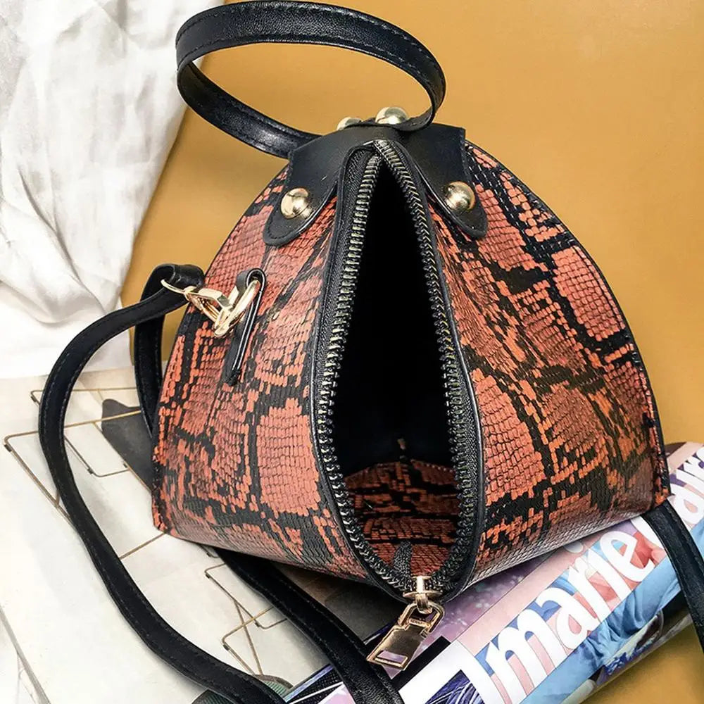 Leopard Print Women's Leather Shoulder Bag Messenger Bag