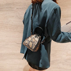 Leopard Print Women's Leather Shoulder Bag Messenger Bag