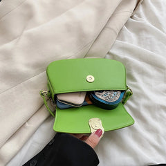 High Leather Shoulder Bag Crossbody Flap Messenger Sac