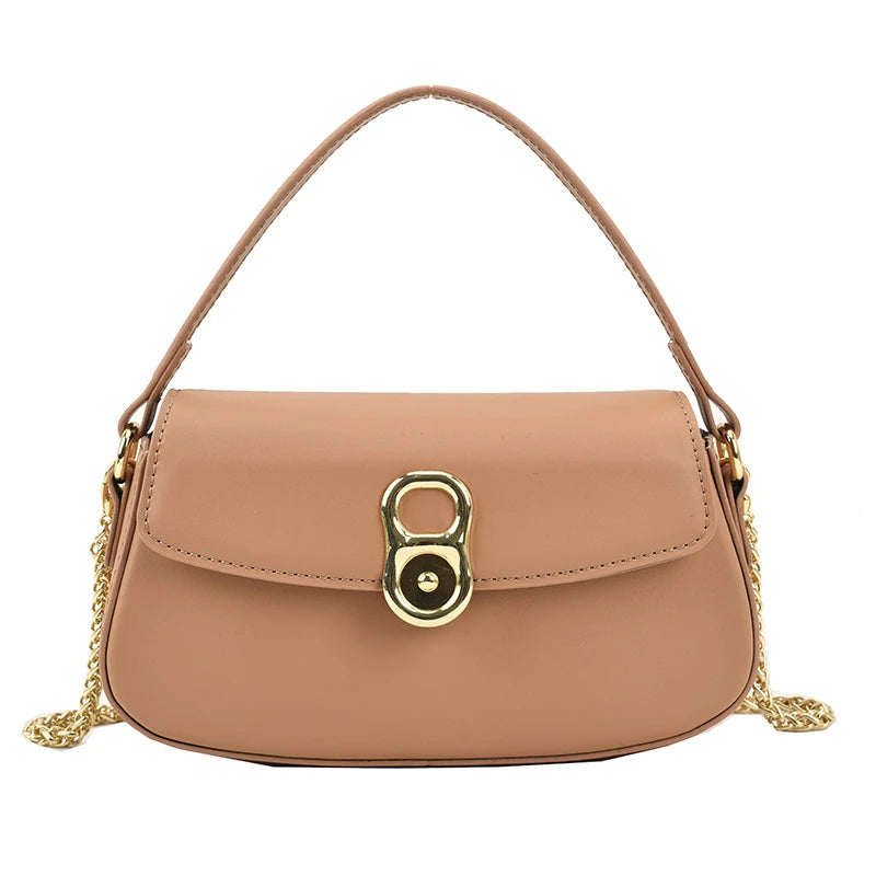 High Leather Shoulder Bag Crossbody Flap Messenger Sac
